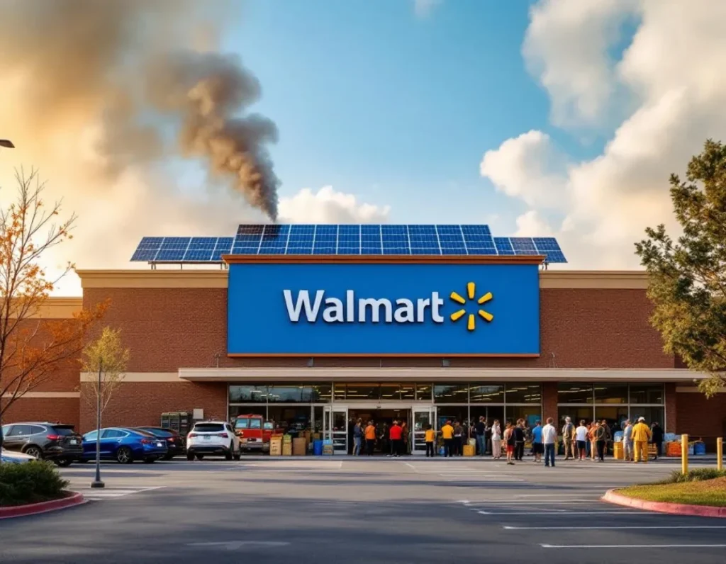 walmart installe des systèmes solaires d'une capacité de 6,5 mw dans ses magasins en californie pour promouvoir l'énergie durable et réduire son empreinte carbone.